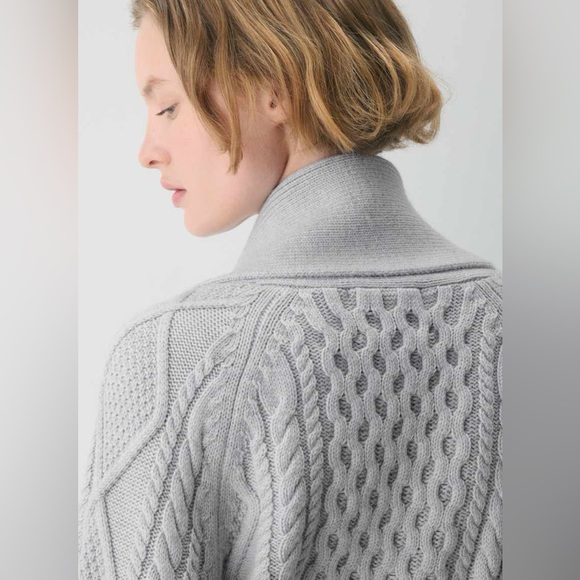 Aritzia Heritage Knit Merino Wool Open-Front Cardigan | L NWT - Picture 3 of 15